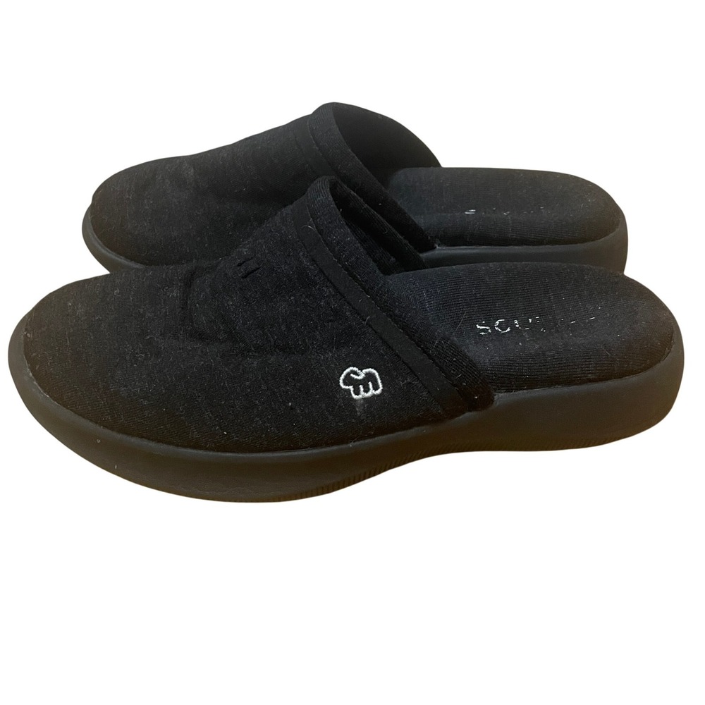 Merinos Women's 8 Australian Merino Wool Slippers Black Mules Machine Washable